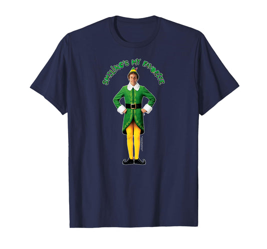 Elf Buddy Smiling's My Favorite Photo Funny Christmas T-Shirt
