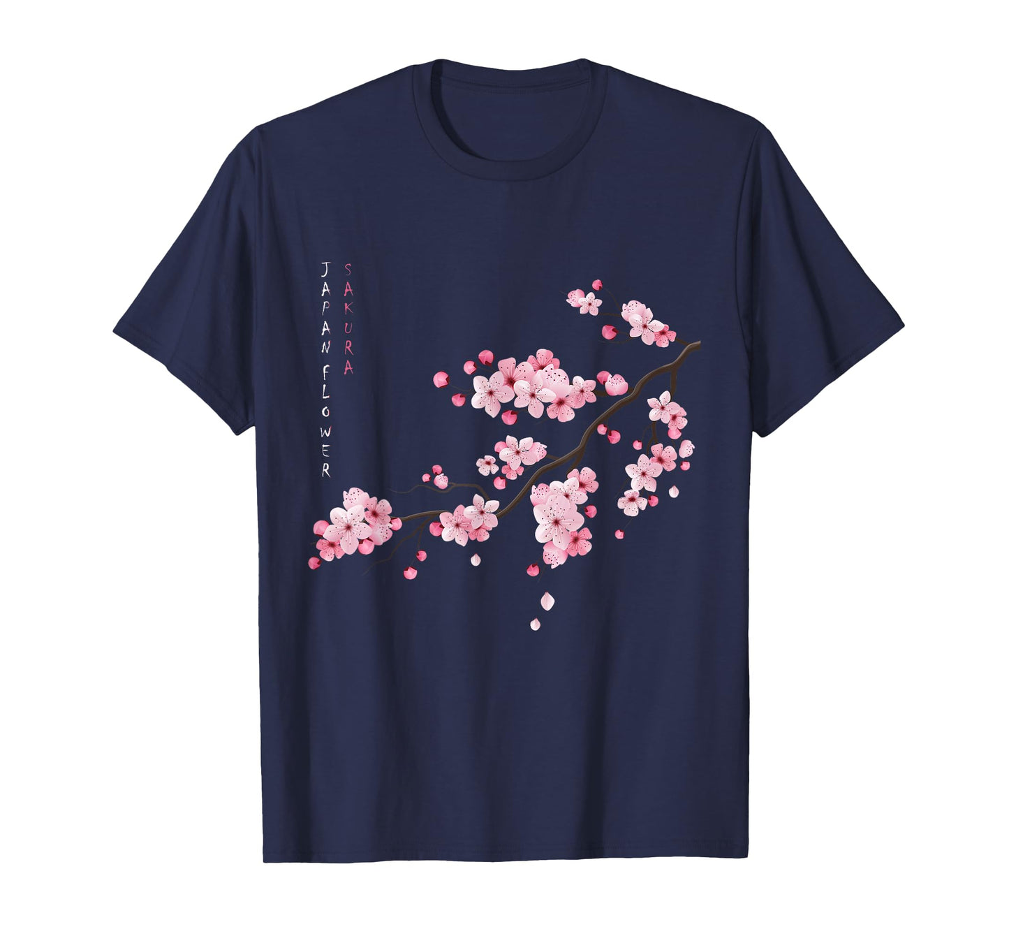 Vintage Sakura Japanese Cherry Blossom Flower Graphical Art T-Shirt