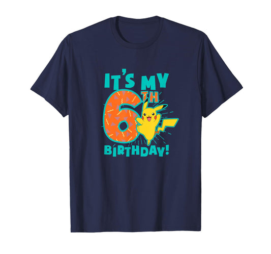 Pokémon Pikachu My Awesome 6th Birthday Cute Celebration T-Shirt