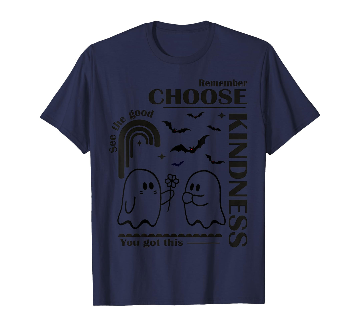 Unity Day Orange Halloween Boo Ghost Choose Kindness Kids T-Shirt