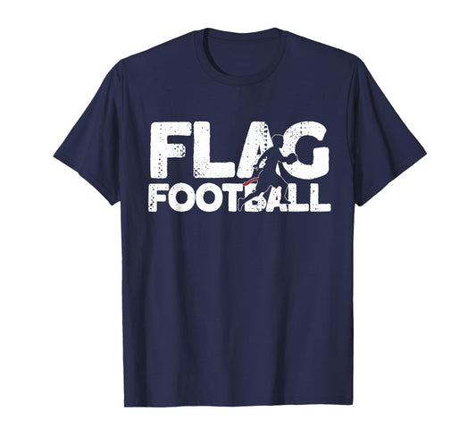 Flag Football Silhouette on Flag Football T-Shirt