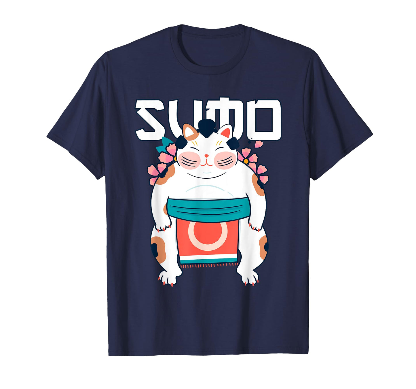 Japanese Neo Traditional Art Shirt Neko Sumo Cat T-Shirt