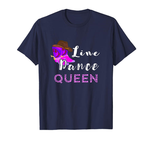 Line Dance Queen Line Dancing Western Country Dance T-Shirt