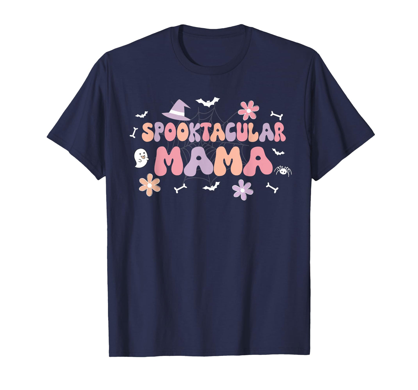 Spooktacular Mama Birthday Girl Cute Ghost Halloween T-Shirt