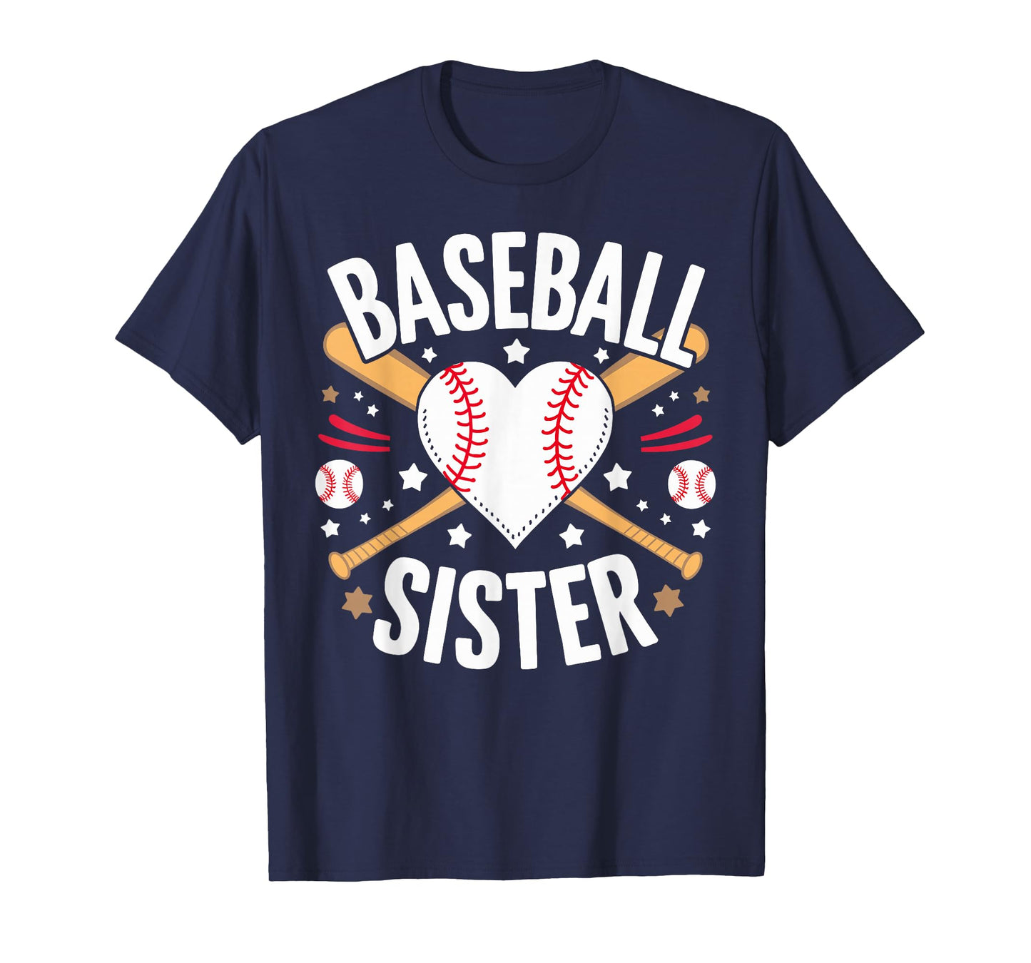 Funny Sister Baseball Sister T-Shirt