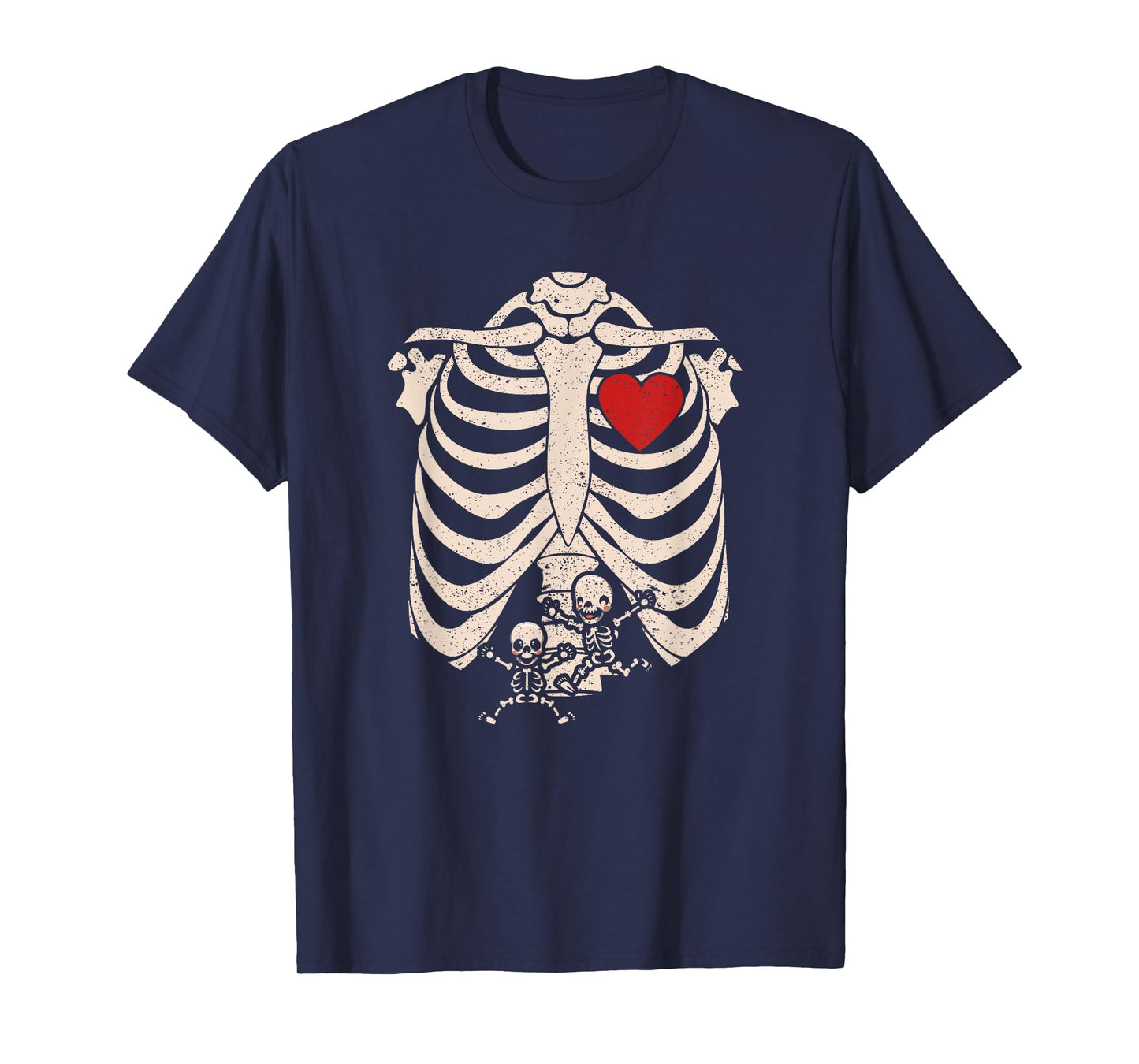Skeleton Pregnancy Announcement Twins XRay New Mom Halloween T-Shirt