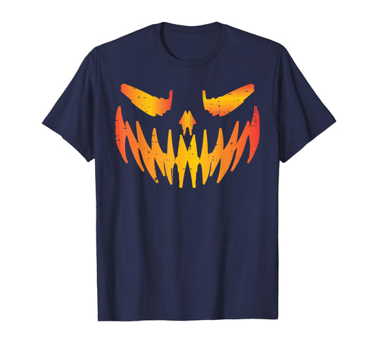 Halloween Jack O Lantern Pumpkin Face Costume Men Women Kids T-Shirt