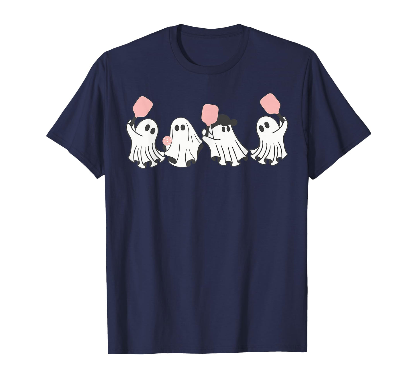Funny Ghost Playing Pickleball Halloween Costume Pickle Ball T-Shirt