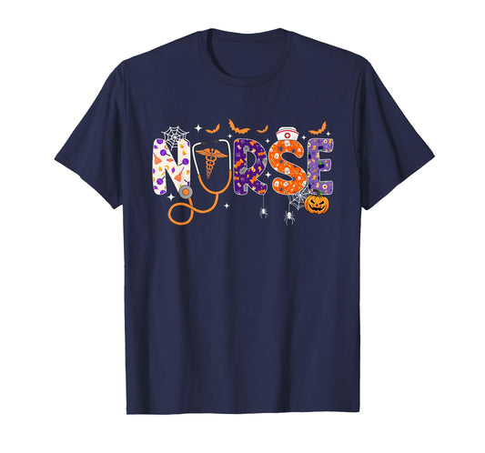 Halloween Nurse Shirts For Women RN NICU Nursing Halloween T-Shirt