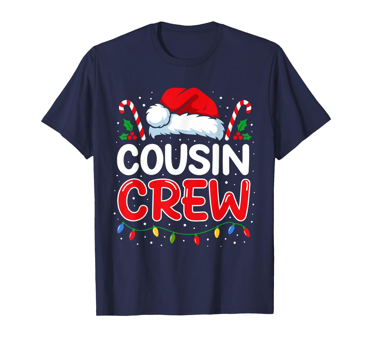 Christmas Cousin Crew Candy Cane Family Matching Pjm Holiday T-Shirt