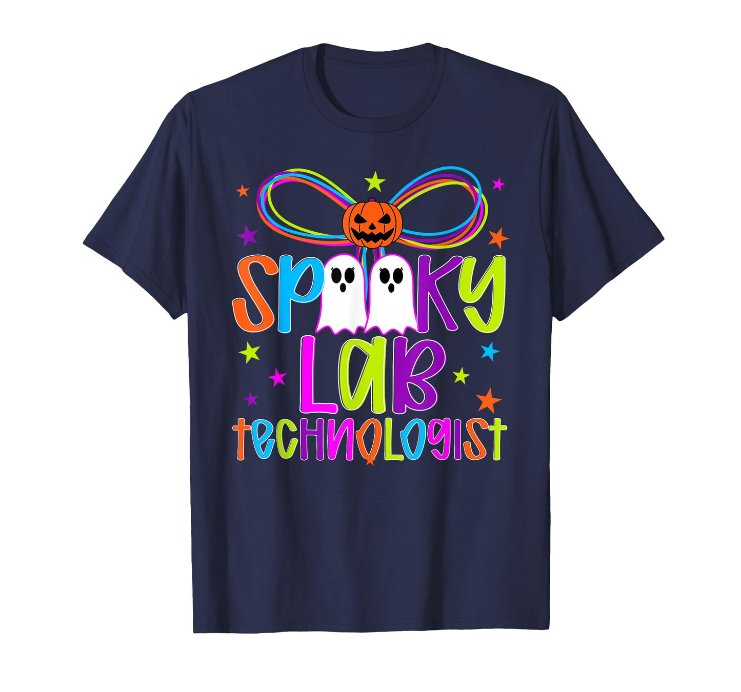 Spooky Lab Technologist Halloween Laboratory Tech Preppy T-Shirt