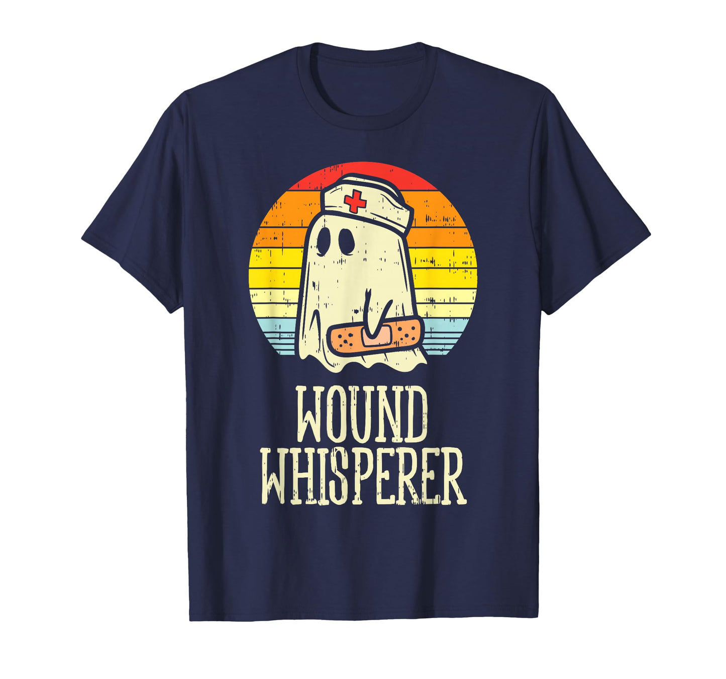 Wound Whisperer Ghost Nurse Boo Halloween Nursing RN T-Shirt