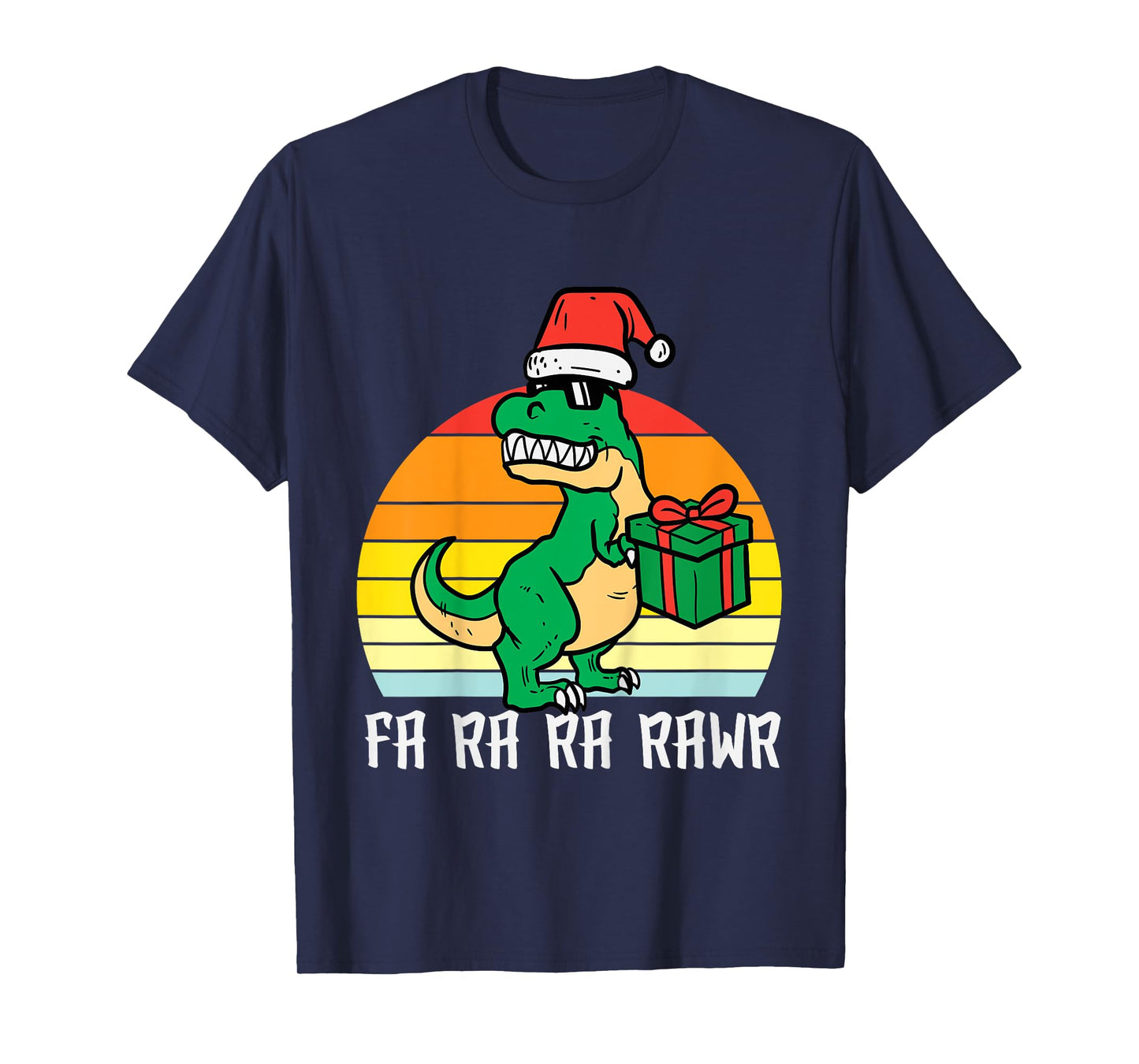 Kids Christmas Trex Fa Ra Ra Rawr Xmas Dino Boys Kids Toddler T-Shirt