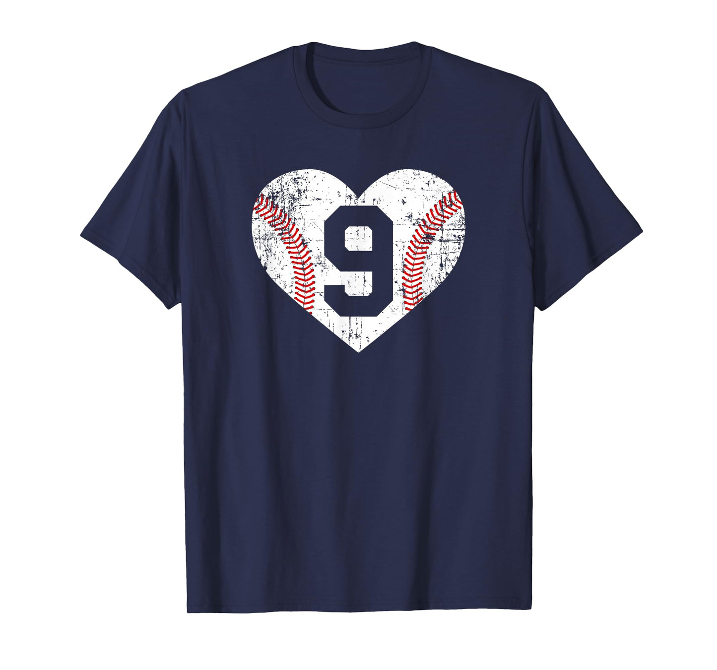 Vintage Baseball 9 Jersey Number T-Shirt