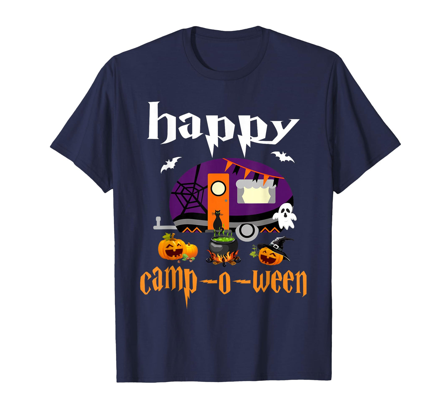 Happy Camp-O-Ween Halloween Camping Camper T-Shirt