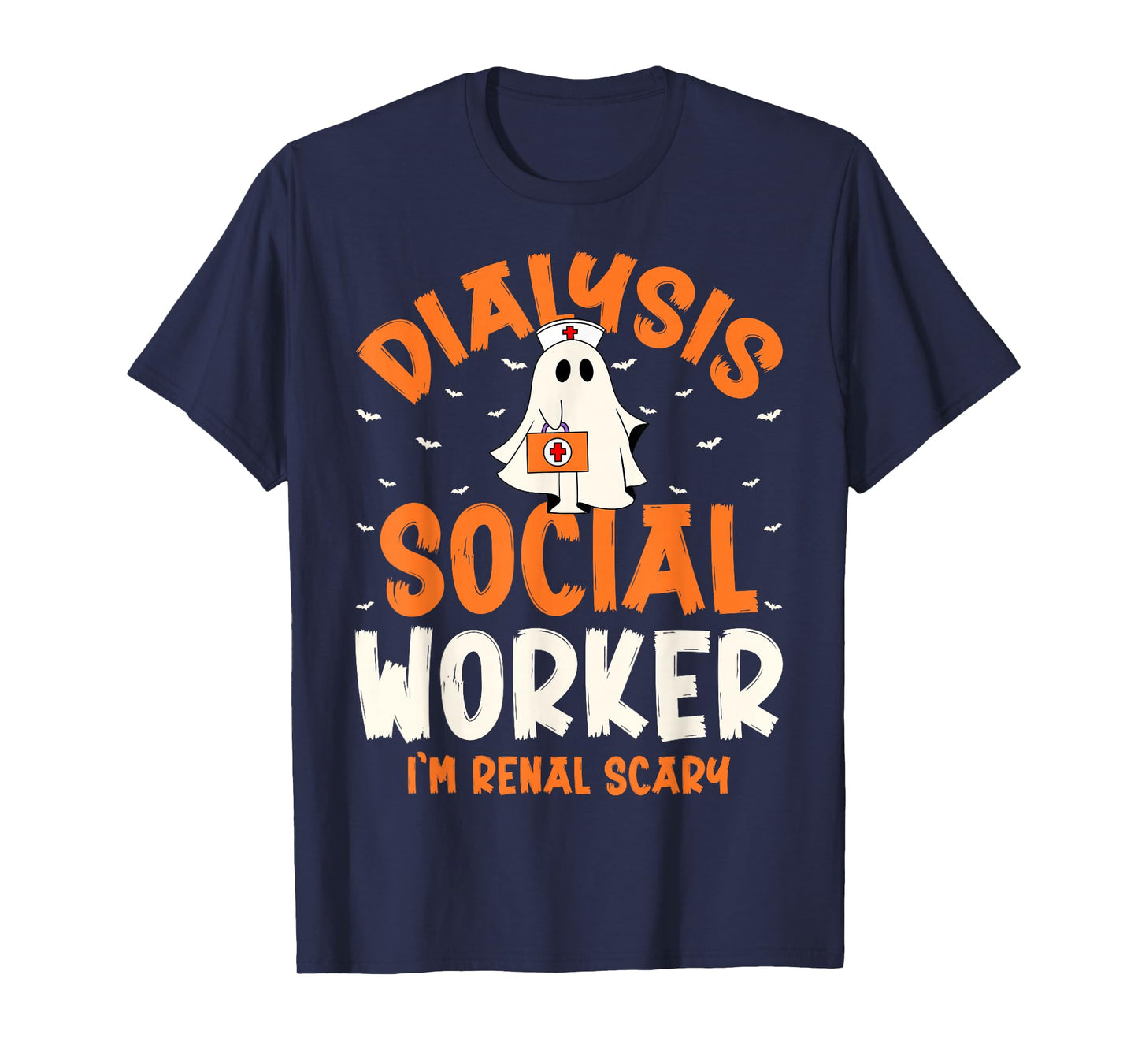 Dialysis Social Worker Renal Scary Ghost Spooky Halloween T-Shirt