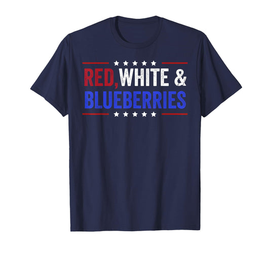 Red White and Blueberries American Patriot Tee T-Shirt