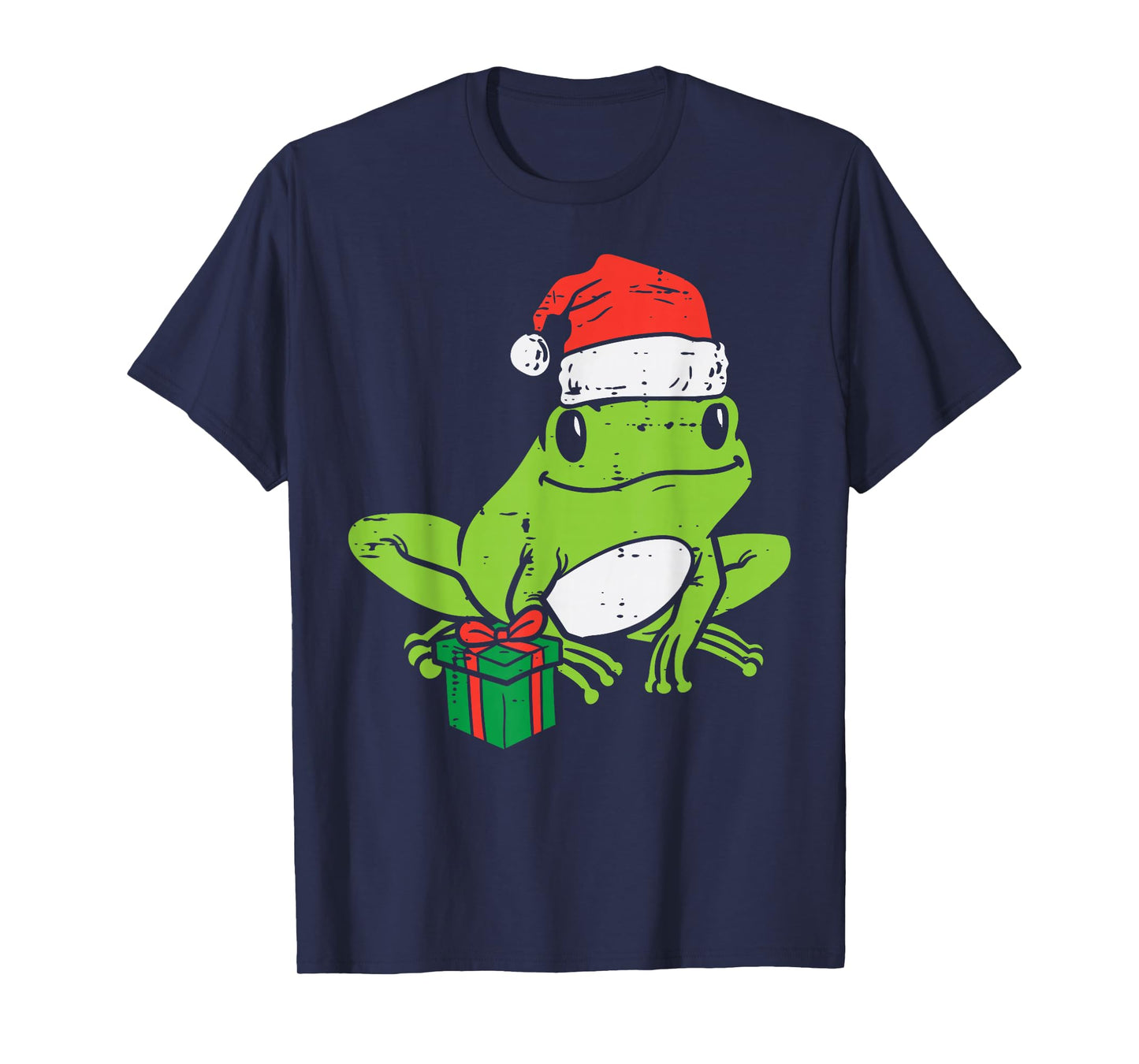 Frog Santa Funny Animal Christmas Xmas Kids Men Women Kids T-Shirt