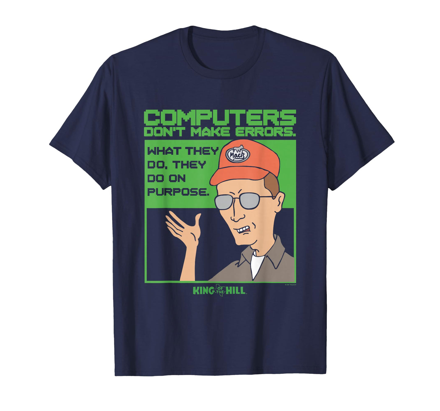 King of The Hill Dale Gribble Computer Errors Cartoon T-Shirt