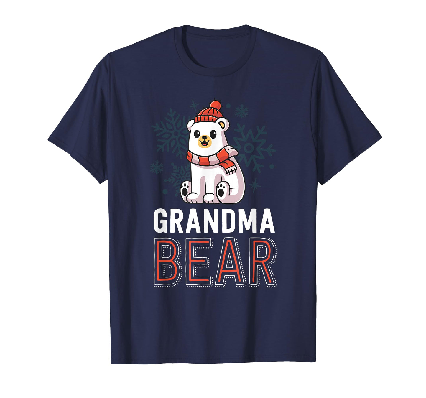 Grandma Bear Family Christmas Shirt Polar Bear Holiday Xmas T-Shirt