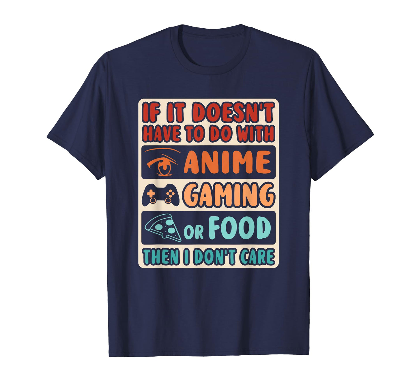 Retro Anime Gaming Food Japanese Anime Otaku Men Boys Kids T-Shirt