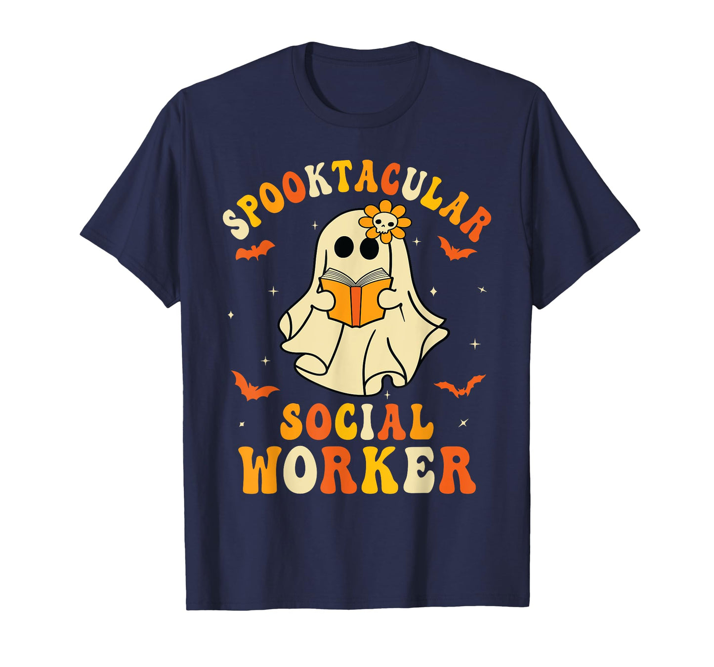 Spooktacular School Social Worker Halloween Ghost Spooky T-Shirt