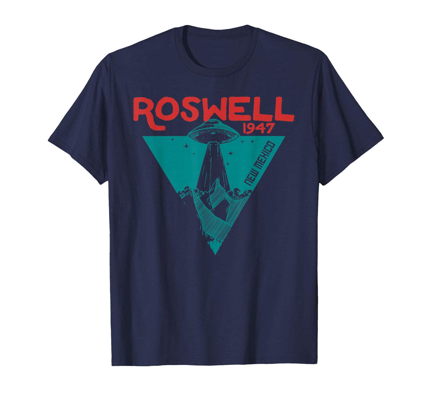 Roswell New Mexico 1947 Ufo Beam Flying Road Vintage T-Shirt