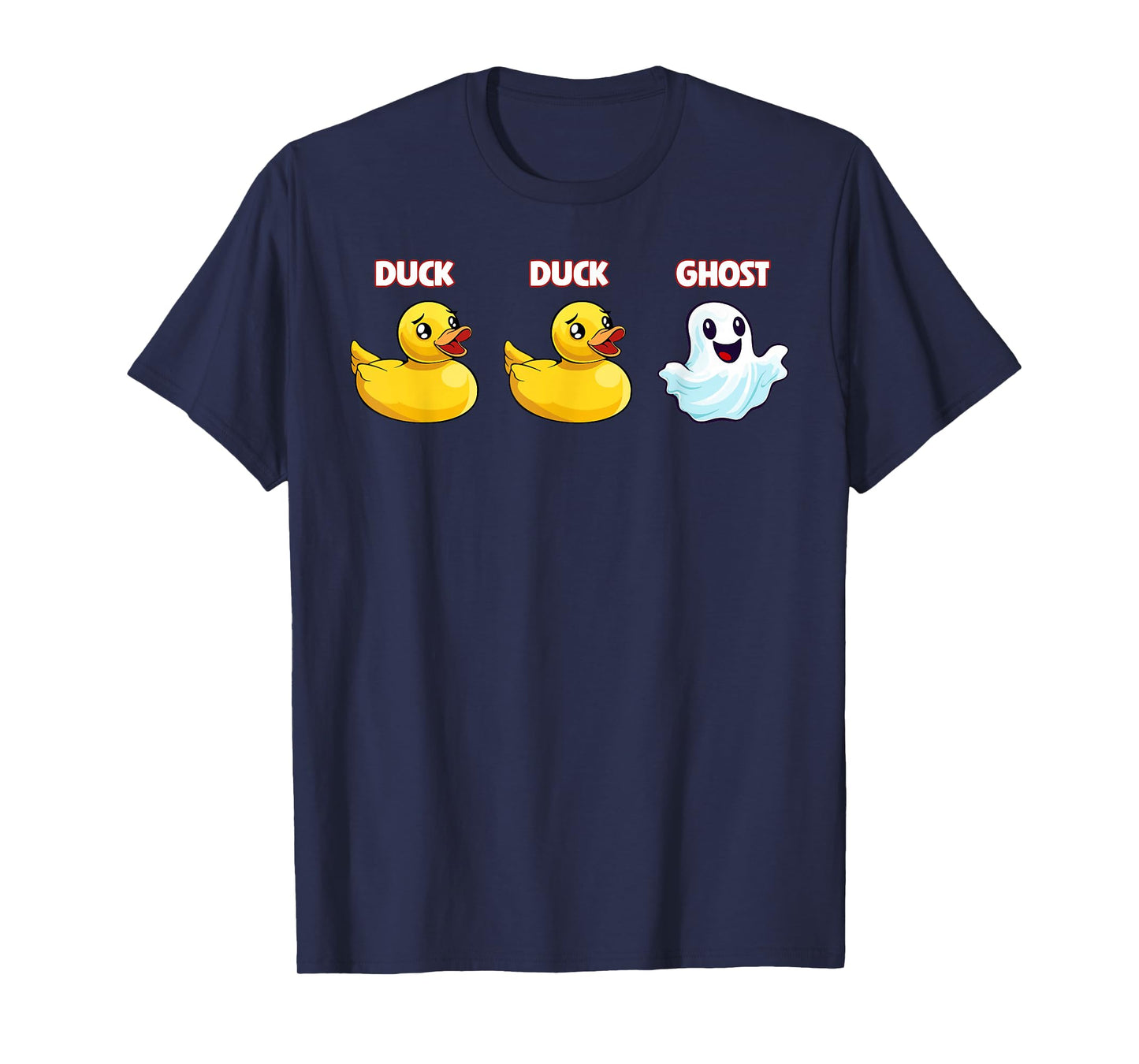 Duck Ghost Pun Meme Men Women Funny Halloween T-Shirt