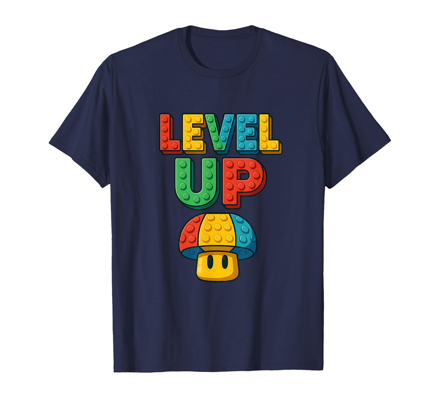 LEVEL UP Block Lettering PowerUp Gamer T-Shirt