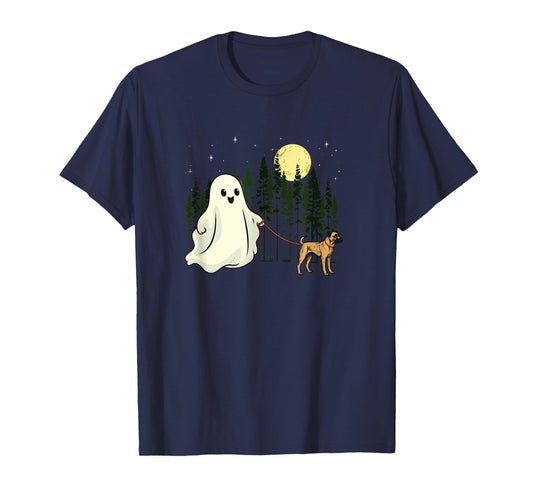Black Mouth Cur Walking Ghost Halloween Funny Kids Costume T-Shirt