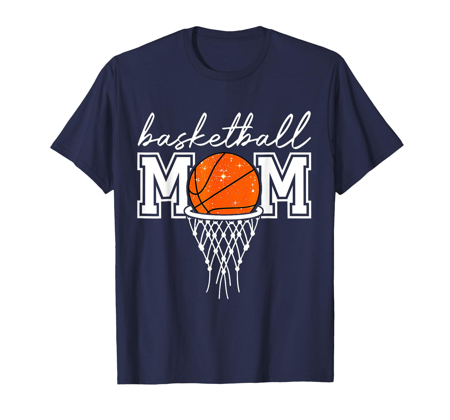 Basketball Mom Mother Leopard Basketball Hoop Net Game Day T-Shirt