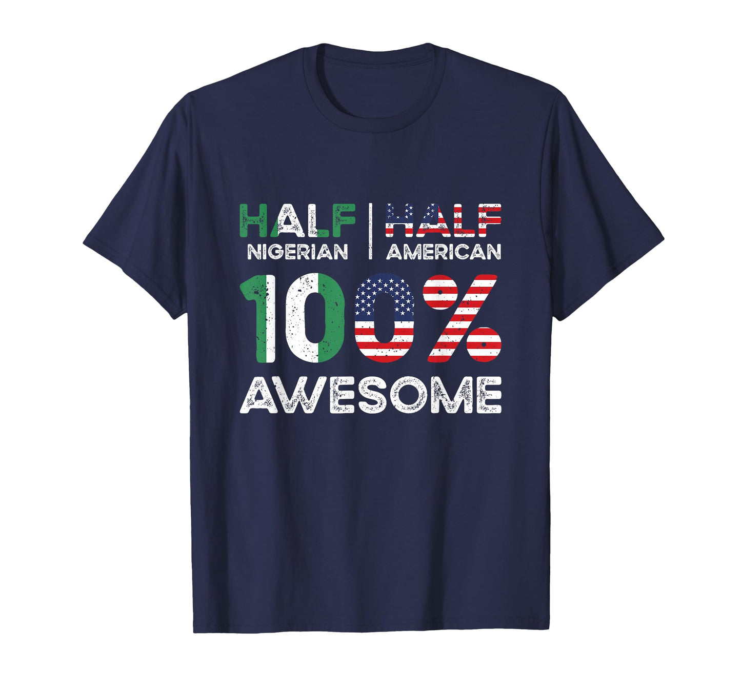 Nigerian American Patriot USA Grown Nigeria US Flag T-Shirt