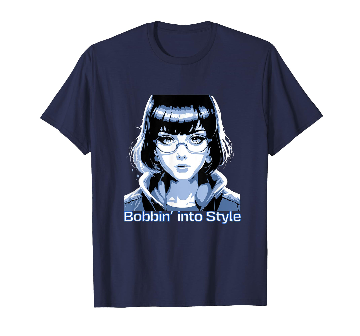 Anime Girls Short Pixie Hair Kawaii Bob Cut Women Fashion T-Shirt