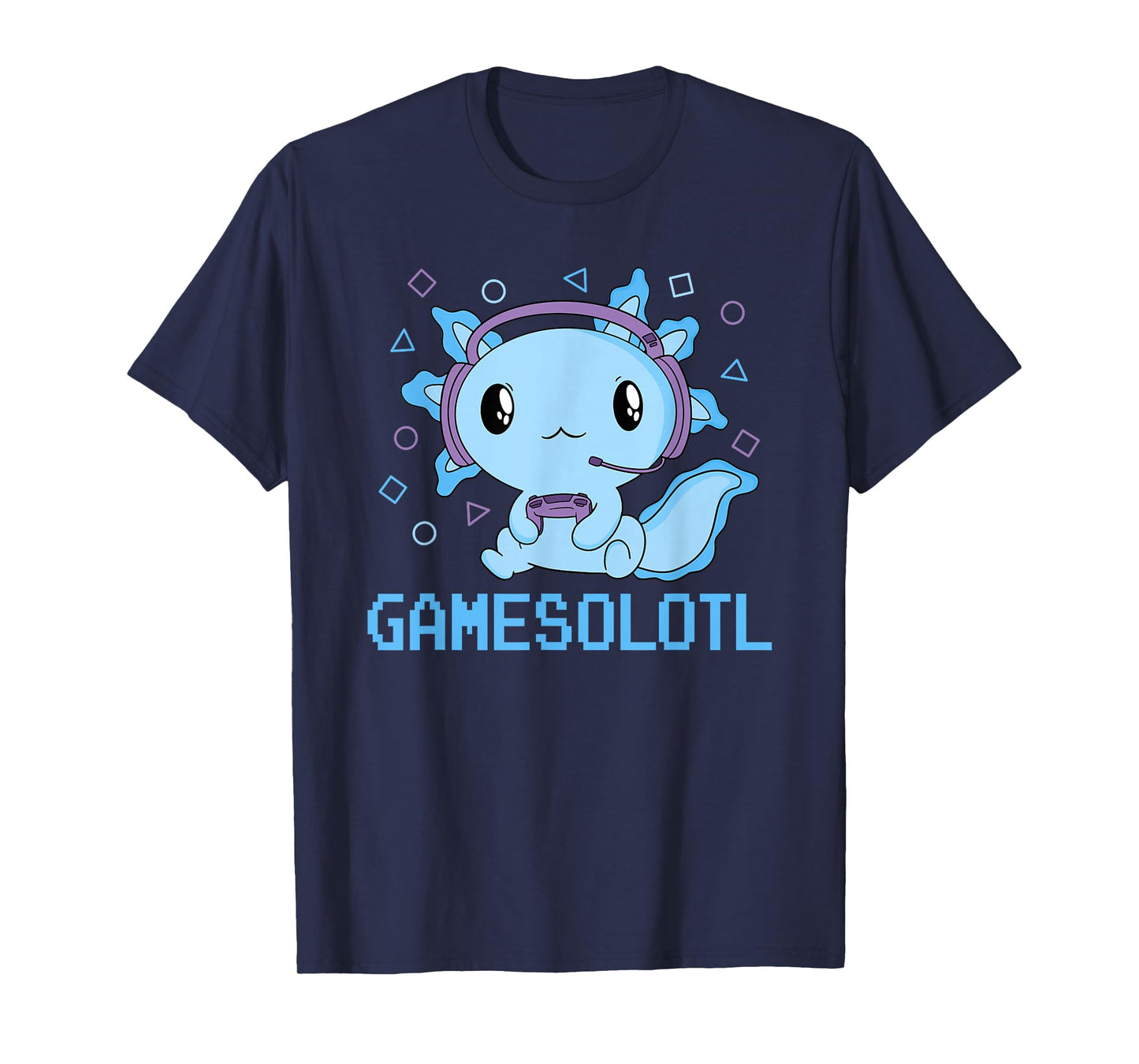 Funny Gamesolotl Kawaii Gaming Axolotl Video Gamer Boys Kids T-Shirt