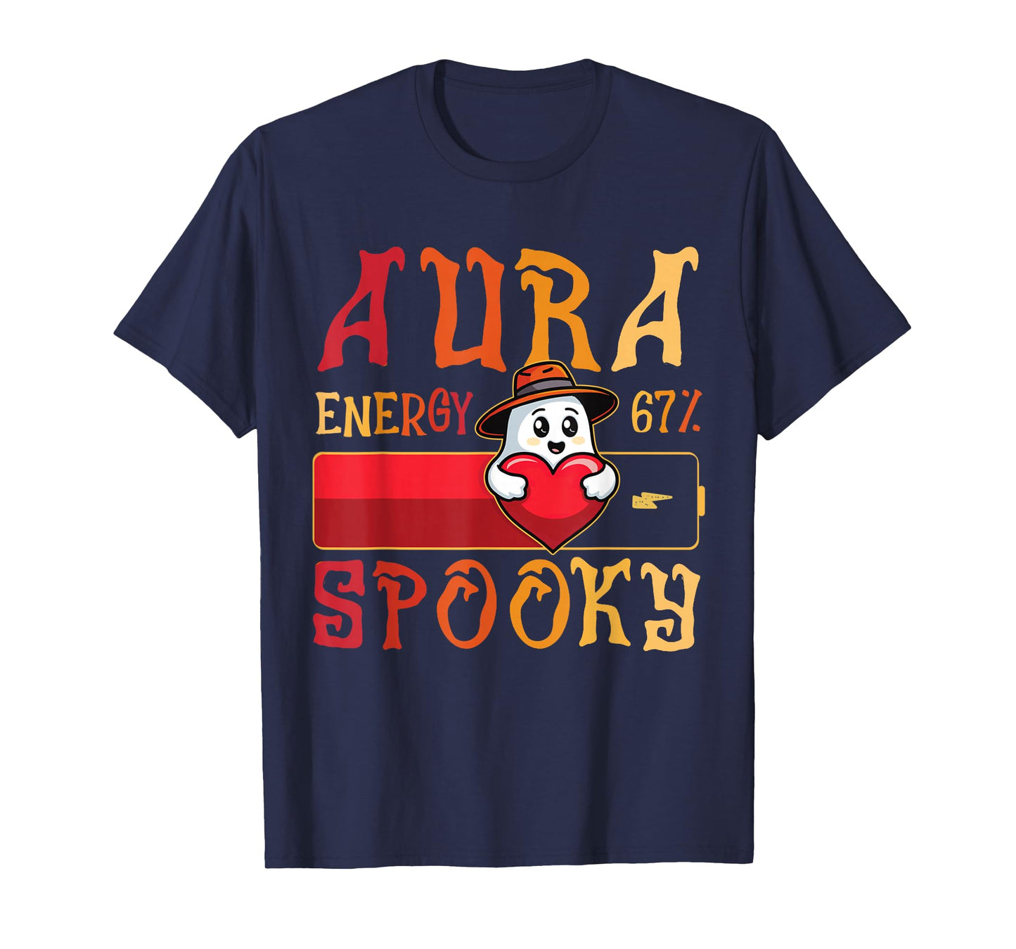 Aura Energy 67 Spooky Ghost Halloween 6 7 Meme Rizzler Sigma T-Shirt