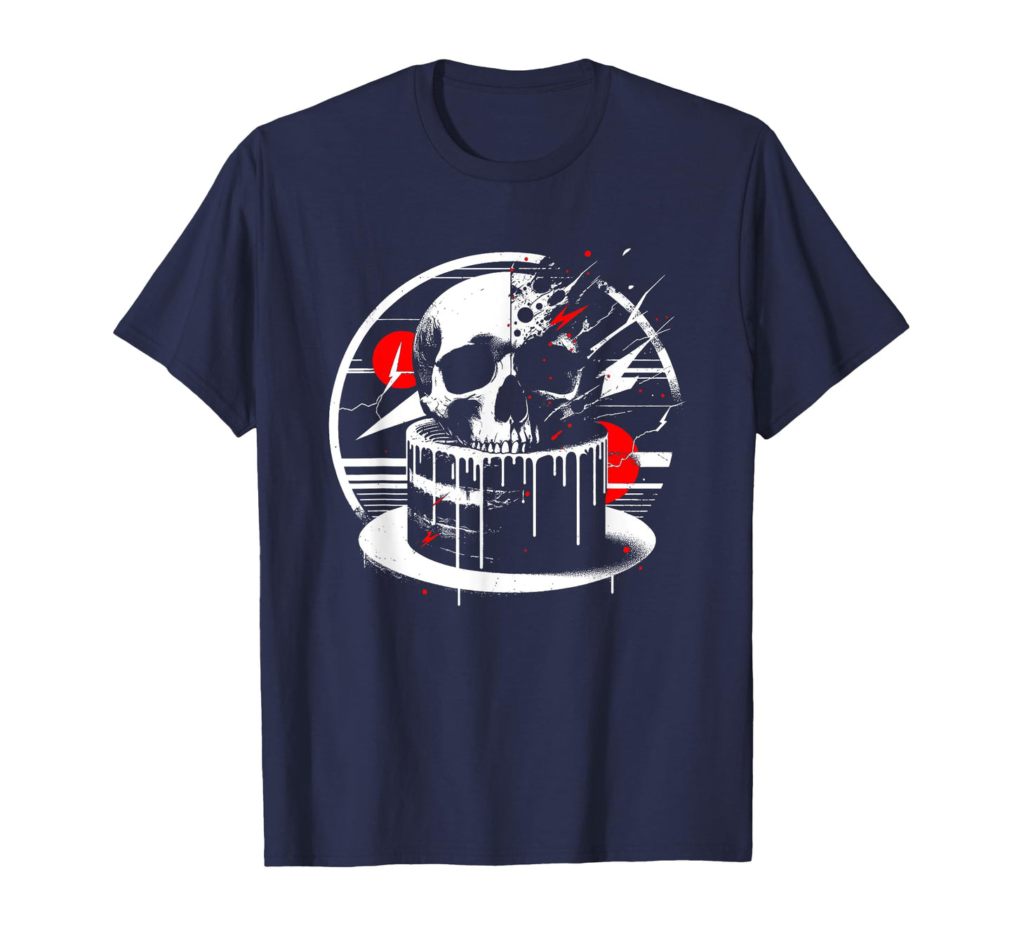 Skull Cake - Creepy Skeleton Monster Halloween Lover T-Shirt