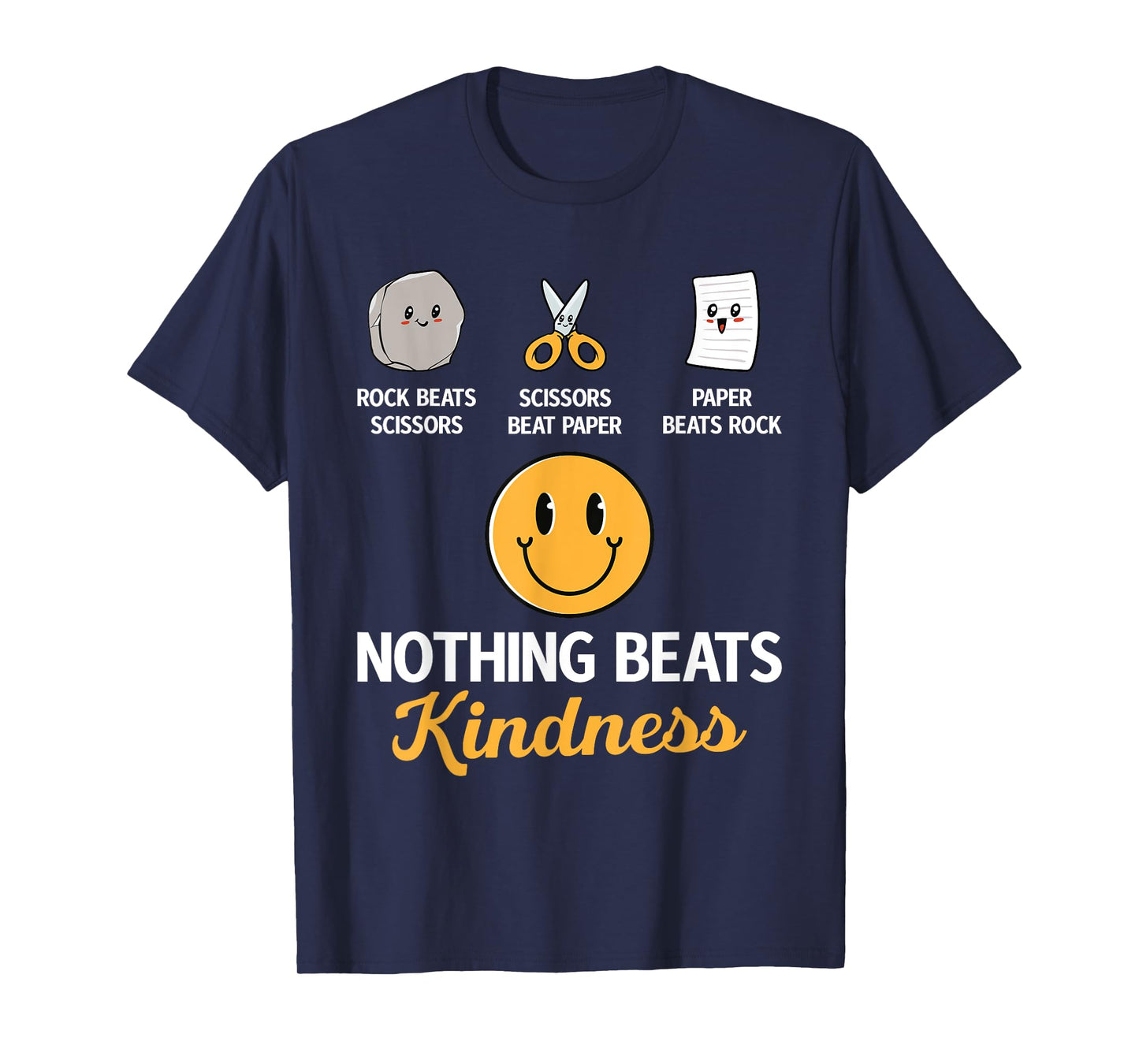 Rock Paper Scissors Nothing Beats Kindness T-Shirt