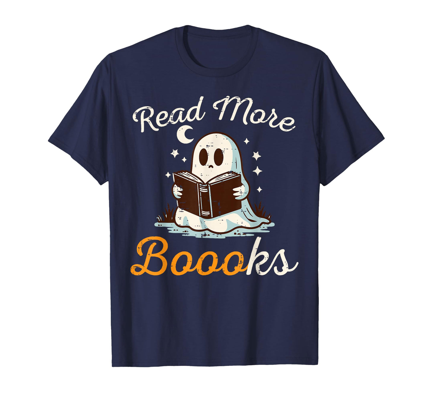 Read More Books Ghost Teacher Librarian Halloween Men Women T-Shirt