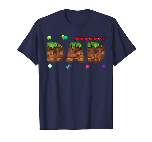 Mom And Dad Of The Birthday Boy Pixel Game Matching Family T-Shirt