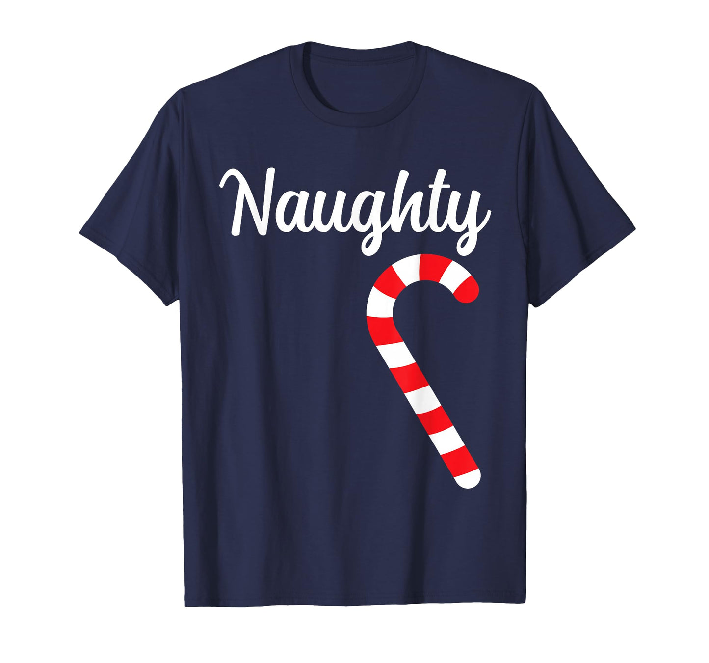 Matching Naughty and Nice Couples Christmas Pajamas T-Shirt
