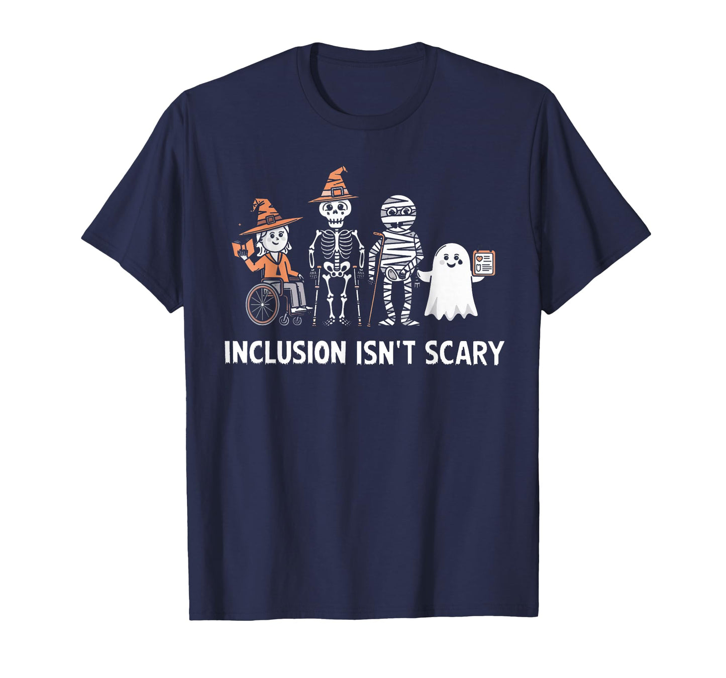 Inclusion Isn't Scary SLP Halloween Costume Sped Teacher T-Shirt