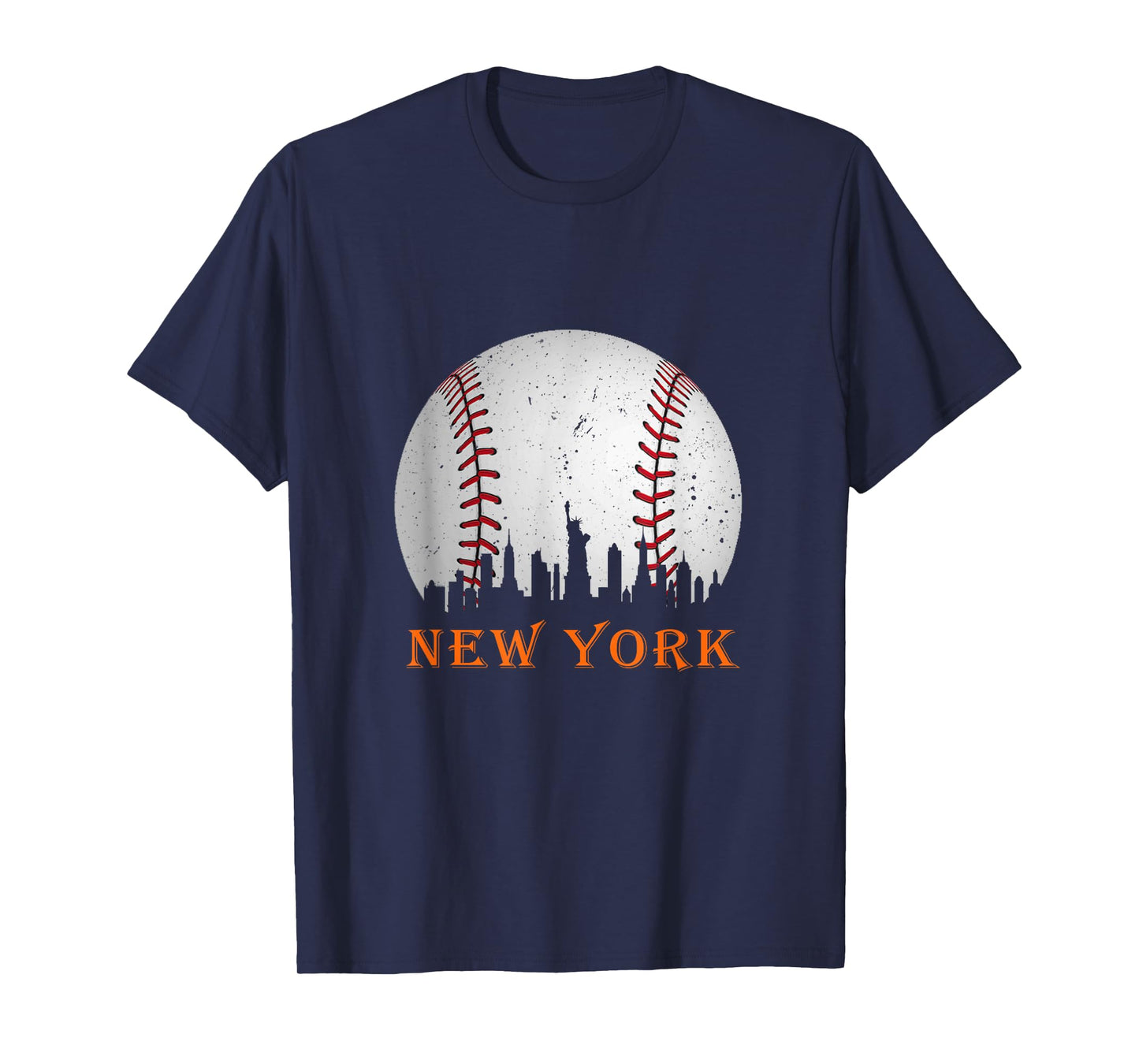 New York NY Skyline Baseball Vintage Met At Gameday T-Shirt