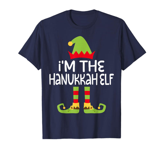 I'm The Hanukkah Elf Shirt Adult Kids Matching Christmas Elf T-Shirt