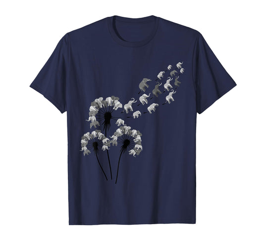 Dandelion Elephants Shirt for Elephant Lover Womens Elephant T-Shirt