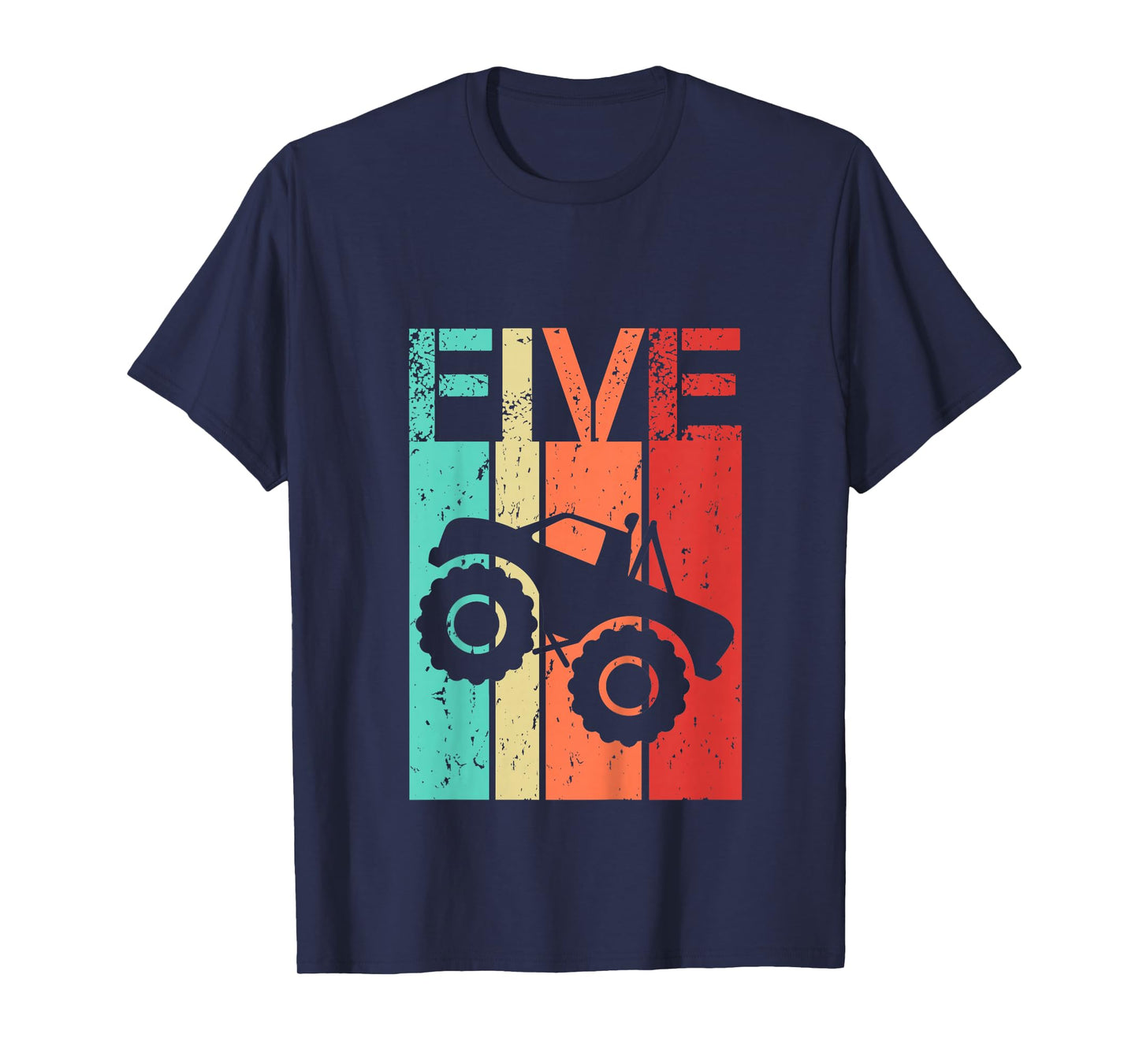5 Year Old Monster Truck Birthday 5th Birthday Boy Girl T-Shirt