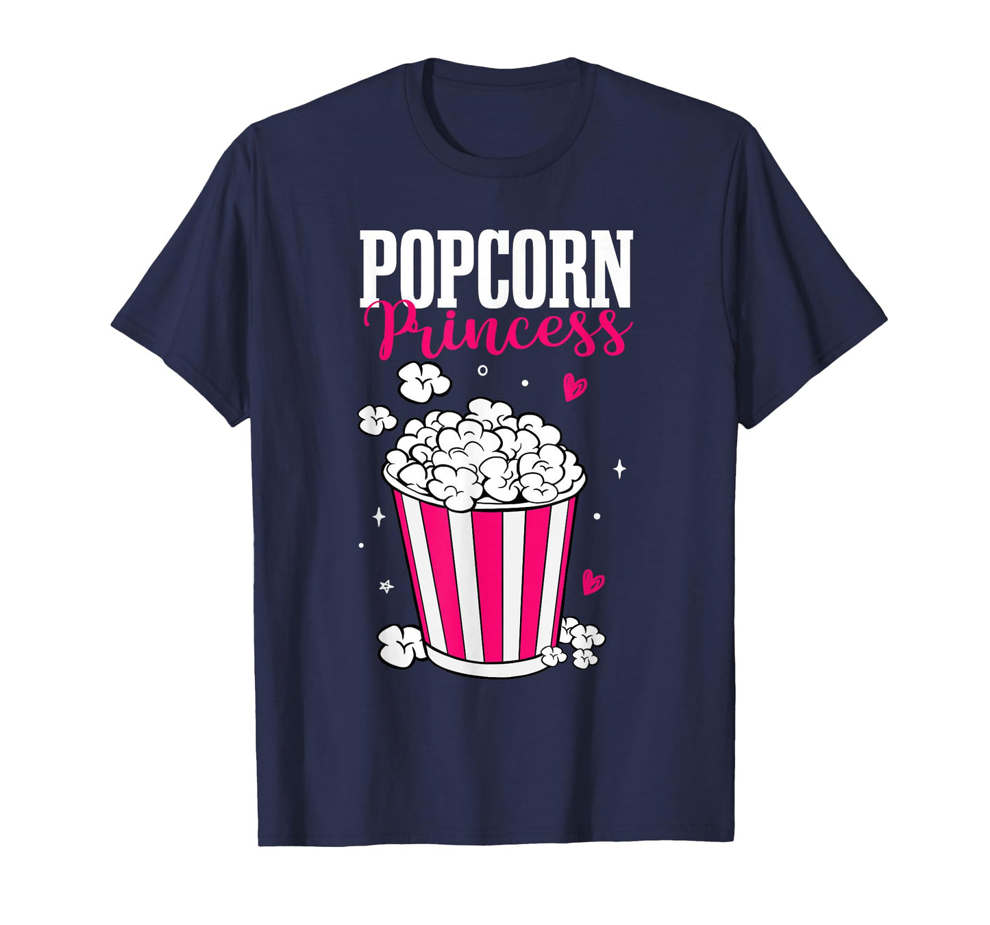 Popcorn Princess Women Cute Movie Night Cinema Snack T-Shirt