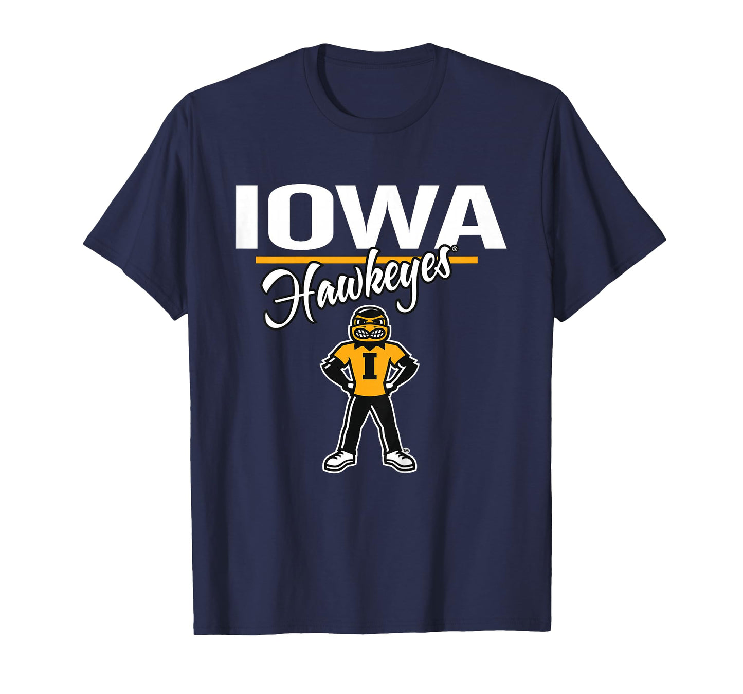 Kids Iowa Hawkeyes Kid's Mascot Black Officially Licensed T-Shirt
