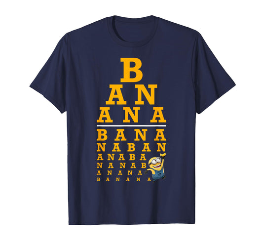 Despicable Me Minions Banana Text Stack T-Shirt