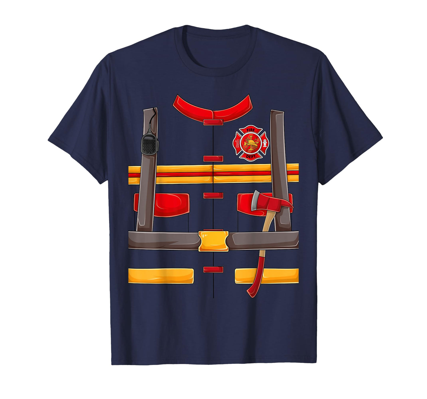 Firefighter Fireman Halloween Costume for Boys kids men DIY T-Shirt