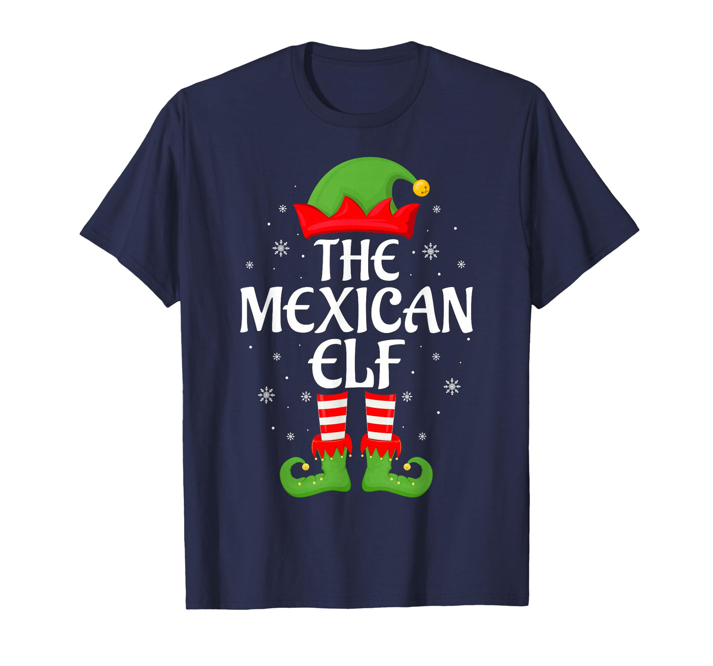 Mexican Elf Xmas Family Matching Elf Squad Christmas T-Shirt